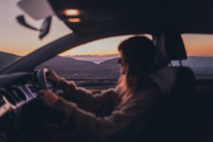 image of woman driving