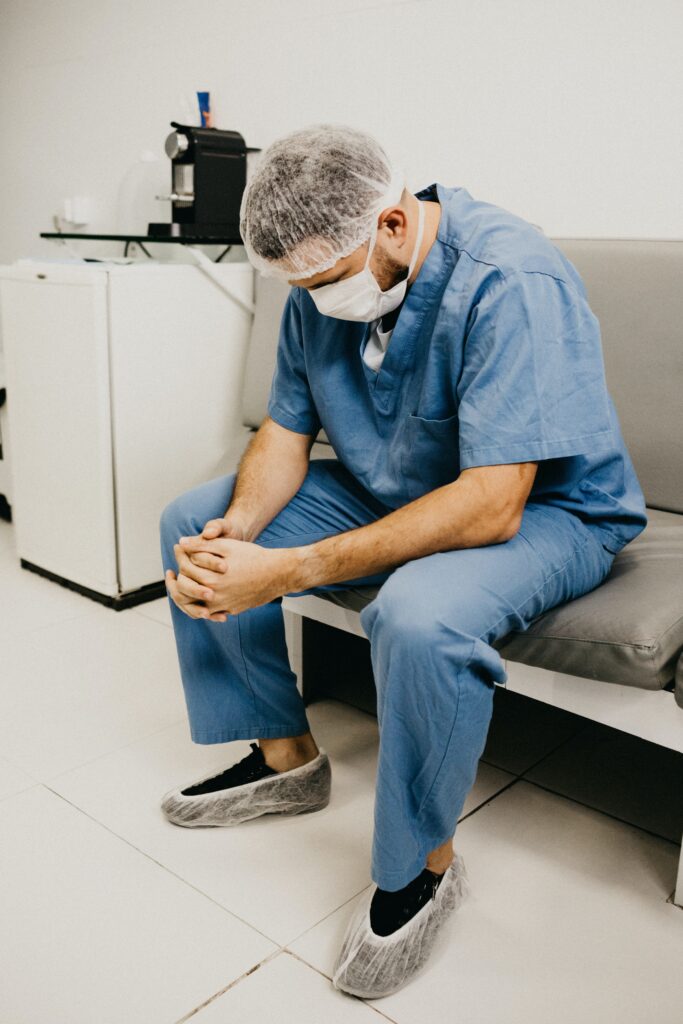 image of a sad doctor